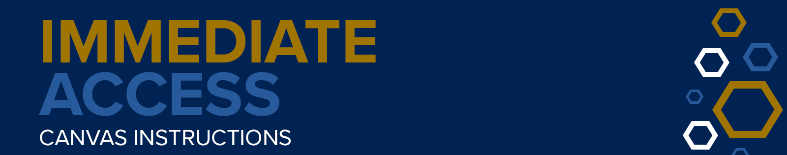 Immediate Access Blackboard Banner